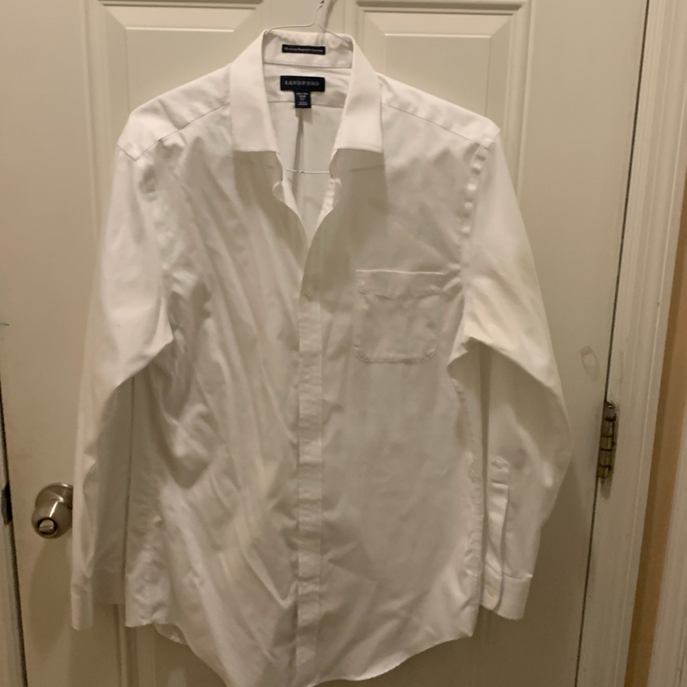 Lands’end shirt Sz 16 1/2-34 slim fit